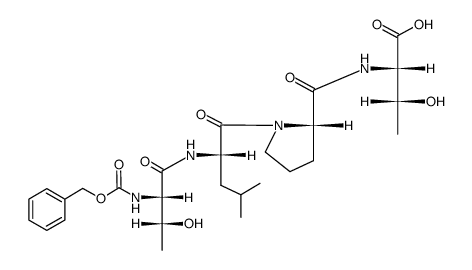 N-benzyloxycarbonyl-threonyl-leucyl-prolyl-threonine结构式