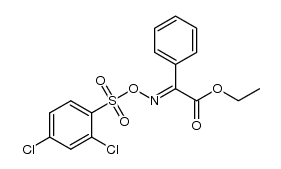 (E)-ethyl 2-(2,4-dichlorobenzenesulfonyloxyimino)-2-phenylacetate Structure