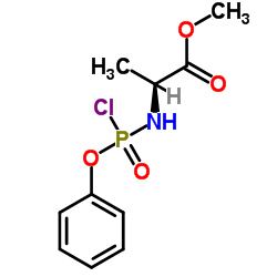 Methyl N-[chloro(phenoxy)phosphoryl]-L-alaninate Structure