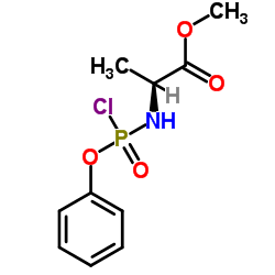 Methyl N-[chloro(phenoxy)phosphoryl]-L-alaninate结构式