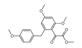2,4-Dimethoxy-6-(4-methoxy-benzyl)-α-oxo-phenylessigsaeure-methylester结构式