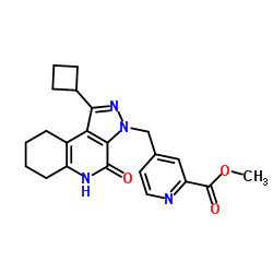 Methyl 4-((1-cyclobutyl-4-oxo-4,5,6,7,8,9-hexahydro-3H-pyrazolo[3,4-c]quinolin-3-yl)methyl)picolinate结构式