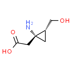 Cyclopropaneacetic acid, 1-amino-2-(hydroxymethyl)-, trans-(-)- (9CI) picture