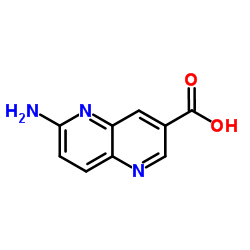 6-氨基-1, 5-萘啶-3-羧酸结构式