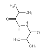 Propanoic acid,2-methyl-, 2-(2-methyl-1-oxopropyl)hydrazide结构式