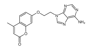 7-[2-(6-aminopurin-9-yl)ethoxy]-4-methylchromen-2-one Structure