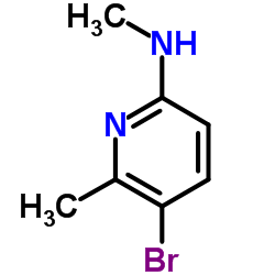 5-溴-N,6-二甲基吡啶-2-胺结构式
