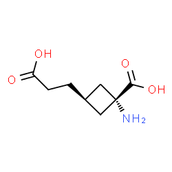 Cyclobutanepropanoic acid, 3-amino-3-carboxy-, cis- (9CI) structure