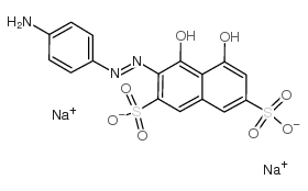 2,7-Naphthalenedisulfonicacid, 3-[2-(4-aminophenyl)diazenyl]-4,5-dihydroxy-, sodium salt (1:2) picture
