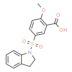 5-(2,3-Dihydro-indole-1-sulfonyl)-2-methoxy-benzoic acid Structure