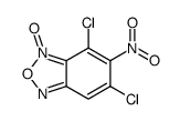 4,6-dichloro-5-nitro-3-oxido-2,1,3-benzoxadiazol-3-ium结构式