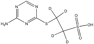 2-(4-AMino-1,3,5-triazin-2-yl)sulfanylethanesulfonic Acid-d4 Structure
