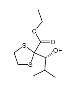 ethyl (3R)-2,2-(ethylenedithio)-3-hydroxy-4-methylpentanoate结构式