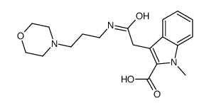 1-methyl-3-[2-(3-morpholin-4-ylpropylamino)-2-oxoethyl]indole-2-carboxylic acid结构式