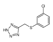 5-[(m-Chlorophenylthio)methyl]-1H-tetrazole结构式