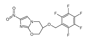(6R)-2-nitro-6-[(2,3,4,5,6-pentafluorophenyl)methoxy]-6,7-dihydro-5H-imidazo[2,1-b][1,3]oxazine结构式