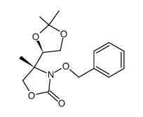 (4R)-3-benzyloxy-4-methyl-4-((4R)-2,2-dimethyl-1,3-dioxolan-4-yl)-1,3-oxazolidin-2-one Structure