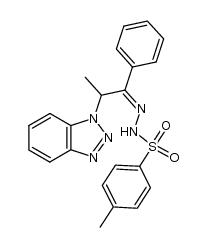 2-(benzotriazol-1-yl)-3-phenylpropan-3-one p-tosylhydrazone结构式