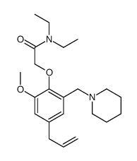 N,N-diethyl-2-[2-methoxy-6-(piperidin-1-ylmethyl)-4-prop-2-enylphenoxy]acetamide Structure