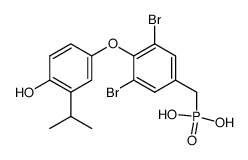 [3,5-dibromo-4-(4'-hydroxy-3'-isopropylphenoxy)]benzylphosphonic acid Structure