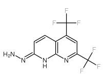 1,8-Naphthyridin-2(1H)-one,5,7-bis(trifluoromethyl)-,hydrazone(9CI) Structure