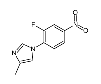 1-(2-fluoro-4-nitrophenyl)-4-methylimidazole结构式