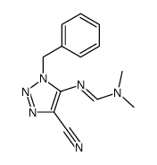 N'-(3-benzyl-5-cyano-3H-[1,2,3]triazol-4-yl)-N,N-dimethyl-formamidine Structure