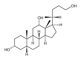 3α,12α,24-trihydroxy-5β-cholane结构式
