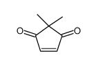 2,2-二甲基-4-环戊烯-1,3-二酮结构式