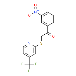 ETHANONE, 1-(3-NITROPHENYL)-2-[[4-(TRIFLUOROMETHYL)-2-PYRIDINYL]THIO]-结构式