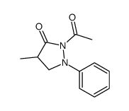 2-acetyl-4-methyl-1-phenylpyrazolidin-3-one structure