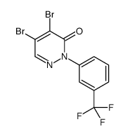 4,5-dibromo-2-[3-(trifluoromethyl)phenyl]pyridazin-3-one结构式