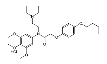 2-(4-butoxyphenoxy)-N-[2-(diethylamino)ethyl]-N-(3,4,5-trimethoxyphenyl)acetamide,hydrochloride Structure