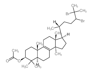 Lanost-8-en-3b-ol, 24,25-dibromo-, acetate(8CI) Structure