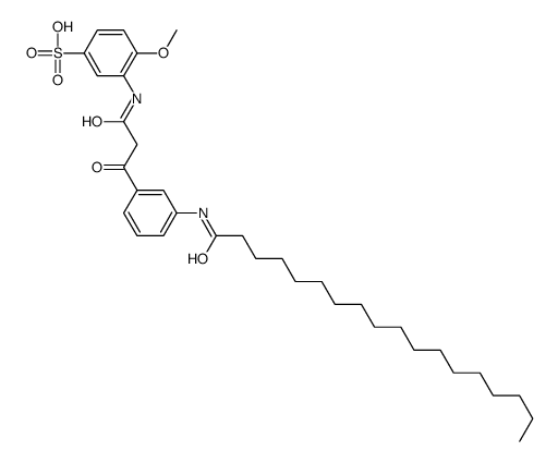 3-[[1,3-dioxo-3-[3-[(1-oxooctadecyl)amino]phenyl]propyl]amino]-4-methoxybenzenesulphonic acid structure