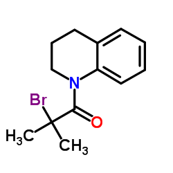 2-Bromo-1-(3,4-dihydro-1(2H)-quinolinyl)-2-methyl-1-propanone Structure