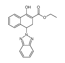 4-(2'H-benzotriazol-2'-yl)-3,4-dihydro-2-ethoxycarbonylnaphth-1-ol结构式