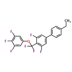 2-[difluoro-(3,4,5-trifluorophenoxy)Methyl]-5-(4-ethylphenyl)-1,3-difluoro-benzene Structure