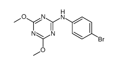 (4-bromo-phenyl)-(4,6-dimethoxy-[1,3,5]triazin-2-yl)-amine结构式