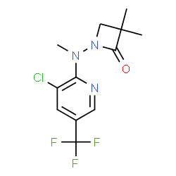 1-[[3-CHLORO-5-(TRIFLUOROMETHYL)-2-PYRIDINYL](METHYL)AMINO]-3,3-DIMETHYL-2-AZETANONE Structure