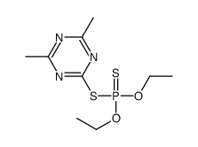 (4,6-dimethyl-1,3,5-triazin-2-yl)sulfanyl-diethoxy-sulfanylidene-λ5-phosphane Structure