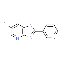 1H-IMIDAZO[4,5-B]PYRIDINE, 6-CHLORO-2-(3-PYRIDINYL)-结构式