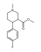 4-(4-fluorophenyl)-1-methyl-piperidine-3-carboxylic acid methyl ester结构式
