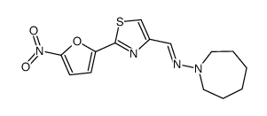 (E)-N-(azepan-1-yl)-1-[2-(5-nitrofuran-2-yl)-1,3-thiazol-4-yl]methanimine Structure