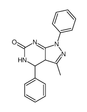 3-methyl-1,4-diphenyl-1,3a,4,5-tetrahydro-pyrazolo[3,4-d]pyrimidin-6-one Structure