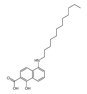 5-(dodecylamino)-1-hydroxynaphthalene-2-carboxylic acid结构式