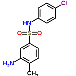 3-AMINO-N-(4-CHLORO-PHENYL)-4-METHYL-BENZENESULFONAMIDE结构式