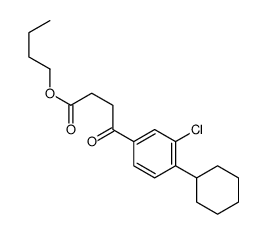 butyl 4-(3-chloro-4-cyclohexylphenyl)-4-oxobutanoate结构式