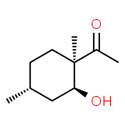 Ethanone, 1-[(1R,2S,4R)-2-hydroxy-1,4-dimethylcyclohexyl]-, rel- (9CI) structure