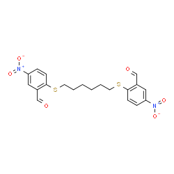 2-((6-[(2-FORMYL-4-NITROPHENYL)SULFANYL]HEXYL)SULFANYL)-5-NITROBENZENECARBALDEHYDE Structure